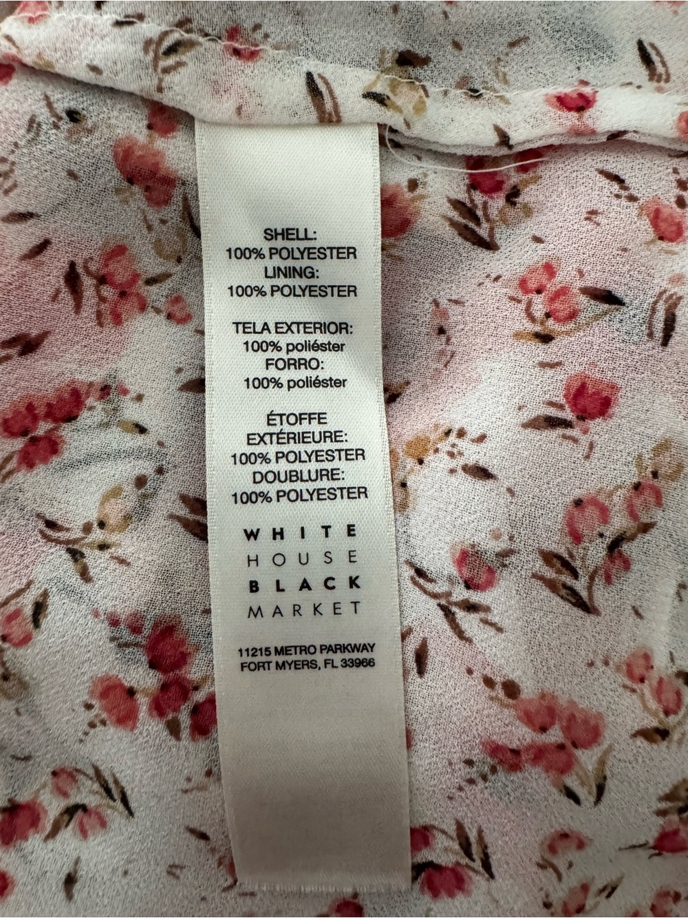 White House Black Market women’s floral romantic blouse long sleeve size 14 - Picture 10 of 10